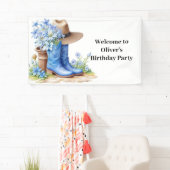 Banderoles Pampas Bottes de basse et de cowboy Anniversaire (En situation)