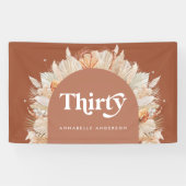 Banderoles Pampas moderne herbe terre cuite 30e anniversaire  (Horizontal)