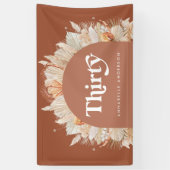 Banderoles Pampas moderne herbe terre cuite 30e anniversaire  (Vertical)