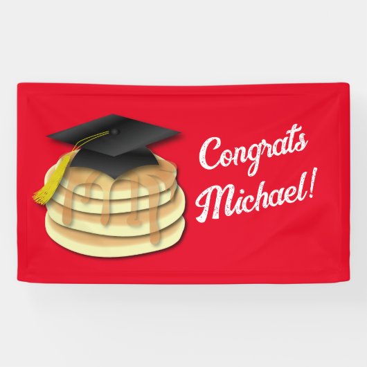 Banderoles Pancake Brunch Graduation Party Invitation (Horizontal)