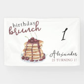 Banderoles Pancakes aquarelle fête d'anniversaire (Horizontal)