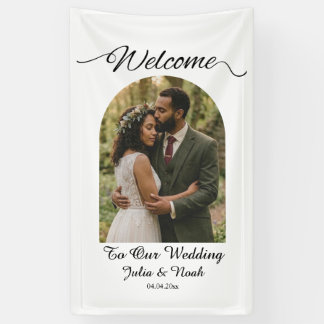 Banderoles Pancarte de bienvenue de mariage gothique Photo, H