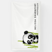 Banderoles Panda bear dans sa petite bosquet de bambou (Vertical)