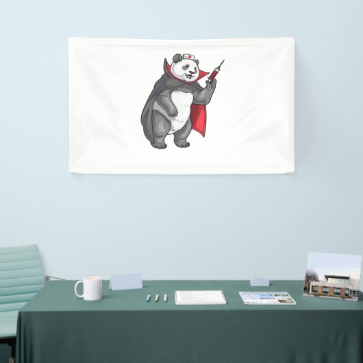 Banderoles Panda Halloween Vampire infirmière T-shirt surdime (Salon professionnel)