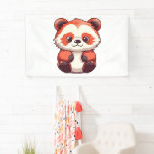 Banderoles Panda rouge mignonne (En situation)