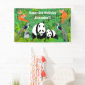 Banderoles Pandas Lady Amherst's Pheasants Rouge Pandas Bambo (En situation)