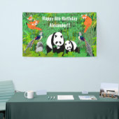 Banderoles Pandas Lady Amherst's Pheasants Rouge Pandas Bambo (Salon professionnel)