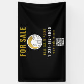 Banderoles Panneau de biens immobiliers à vendre, logo modern (Vertical)