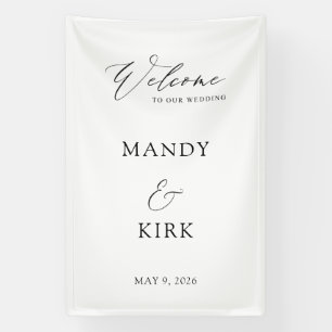 Banderoles Panneau de bienvenue de mariage 60x90 Moderne pe