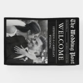 Banderoles Panneau de bienvenue de mariage de journal de réda (Horizontal)