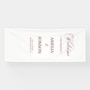 Banderoles Panneau de Bienvenue de Mariage en Tissu Mariage M