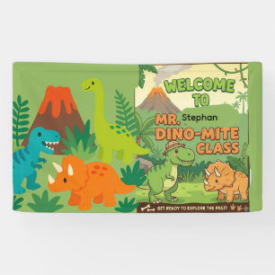 Banderoles Panneau de bienvenue en classe Dinosaure ami Dino-