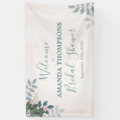 Banderoles Panneau de bienvenue pour une fête de mariage rose (Vertical)