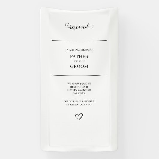 Banderoles Panneau de chaise de mariage commémoratif (Verticale)