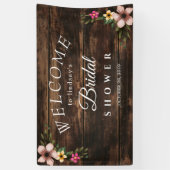 Banderoles Panneau de Fête des mariées rustique Woodsy Elégan (Vertical)