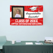 Banderoles Panneau de graduation photo couleur blanc rouge (Salon professionnel)