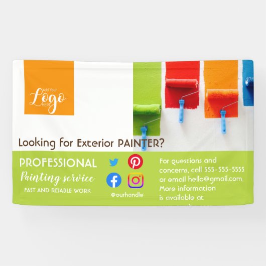 Banderoles Panneau de la circulaire handyman de peinture et d (Horizontal)