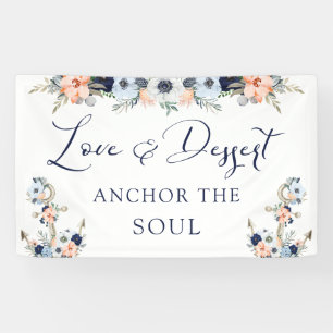 Banderoles Panneau de la table de dessert Mariage marin