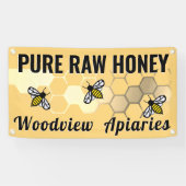 Banderoles Panneau de marché du miel Abeille Miel en rayon br (Horizontal)