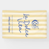 Banderoles Panneau de mariage italien aux citrons La Dolce Vi (Horizontal)