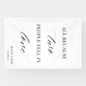 Banderoles Panneau de mariage « Tout simplement parce que deu (Horizontal)
