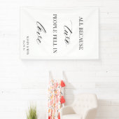 Banderoles Panneau de mariage « Tout simplement parce que deu (Insitu)