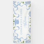 Banderoles Panneau de remise de diplômes, Hydrangea Bleu, Bla (Vertical)