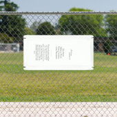 Banderoles Panneau de structure commémorative personnalisée r (Insitu)