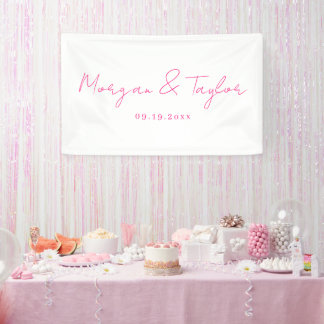 Banderoles Panneau de table de mariage, tenture murale person