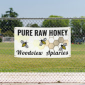 Banderoles Panneau du marché du miel Bee Honeypeb Pure Raw Ho (Insitu)