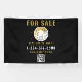 Banderoles Panneau immobilier à vendre Agent immobilier Logo (Horizontal)