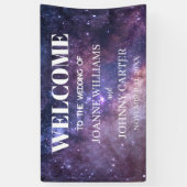 Banderoles Panneau Mariage Galaxy Starry Night Universe Nebul (Vertical)