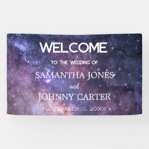 Banderoles Panneau Mariage spatial Galaxy Starry Night Univer