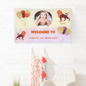 Banderoles Panneau photo d'anniversaire pour le 1er anniversa (En situation)