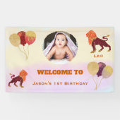 Banderoles Panneau photo d'anniversaire pour le 1er anniversa (Horizontal)