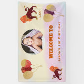 Banderoles Panneau photo d'anniversaire pour le 1er anniversa (Vertical)