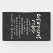 Banderoles Panneau Règles de retraite (Horizontal)