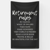 Banderoles Panneau Règles de retraite (Vertical)