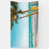 Banderoles Panneaux de surf sur la plage lancer oreiller (Vertical)