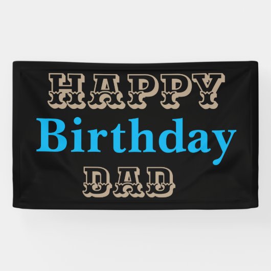 Banderoles Papa de joyeux anniversaire occidental (Horizontal)