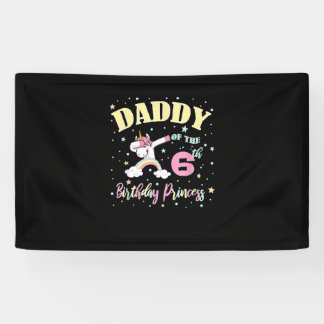 Banderoles Papa De La Princesse Du 6E Anniversaire - 6 Ans Un