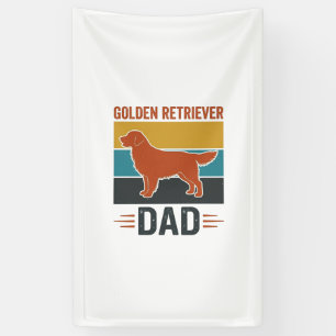 Banderoles Papa Golden Retriever Conception Vector pour Amate