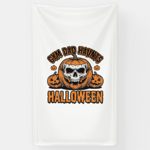Banderoles Papa Gymnastique Halloween Citrouille Vintage Crân