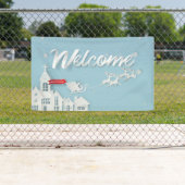 Banderoles Papercut Père Noël et Reindeer Bienvenue Noël (En situation)