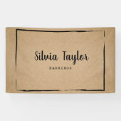 Banderoles papier artisanal simple Écran d'oreille ajouter le (Horizontal)