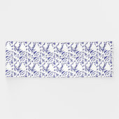 Banderoles Papier d'emballage bleu et blanc avec un graphique (Horizontal)