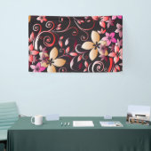 Banderoles Papier peint fleurs 7 (Salon professionnel)