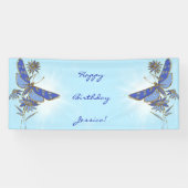 Banderoles Papillon Bleu (Horizontal)
