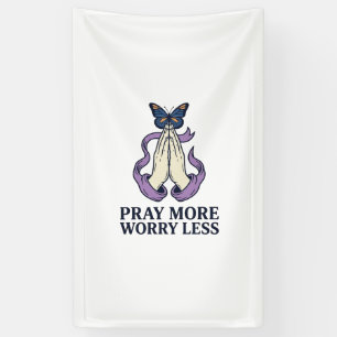 Banderoles Papillon de chemise chrétien Prie plus Inquiète mo