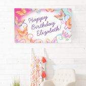 Banderoles Papillon fête d'anniversaire Enfants colorés (En situation)